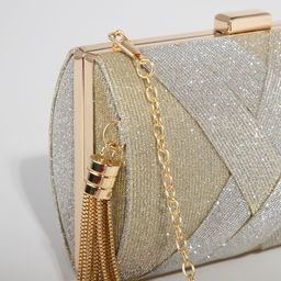 Сумка-клатч на фермуаре, цвет золотой - Simaland фото 4