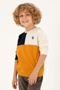 Толстовка горчичного цвета для мальчика - U.s. polo assn фото 4