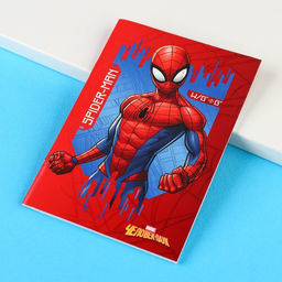Цена за 6 шт. Блокнот А6 32 л на скрепке «Супергерой», Человек-паук