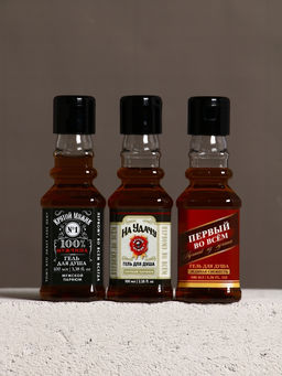 Подарочный набор мужской Первый во всем, гель для душа виски 3 шт., стакан для виски - Чистое счастье фото 3