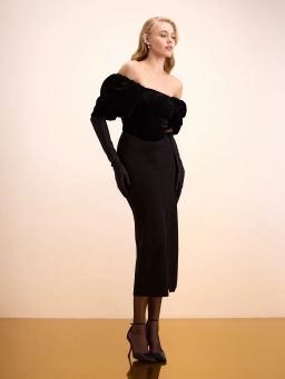 Облегающая блузка из бархата / Zarina  фото 3