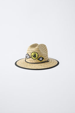 6-14 YEARS/ BODY GLOVE  STRAW-EFFECT PATCH HAT