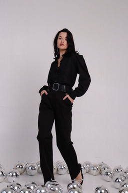 11253 Брюки чёрные (остаток: 42, 44, 46) - Martichelli фото 14