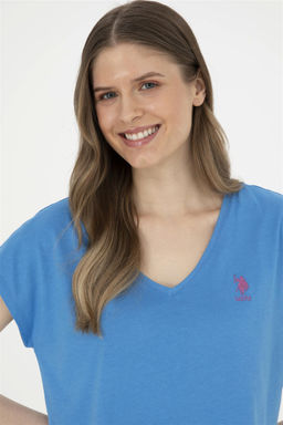 Женская базовая футболка Saks с v-образным вырезом Неожиданная скидка в корзине - U.s. polo assn фото 2