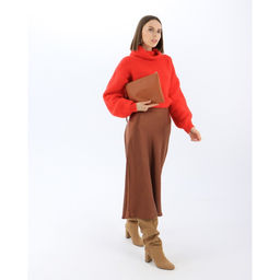 Сумка-клатч на молнии, цвет рыжий - Simaland фото 4