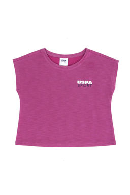 U. S. Polo Assn Фиолетовая футболка с круглым вырезом для девочек - U.s. polo assn фото 4