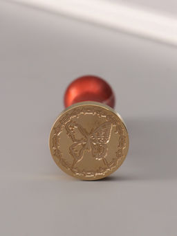 Печать для сургуча с пластиковой ручкой «Бабочка в колючей проволоке», 6.3×3×3 см