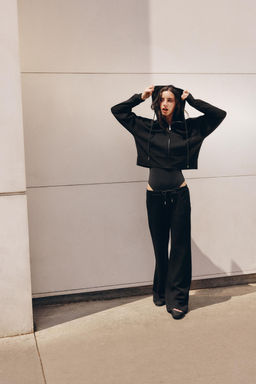 PANTAL?N FLARE INTERLOCK / Negro