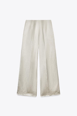 ZW COLLECTION SATIN TROUSERS WITH DARTS - Zara фото 6