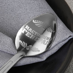 Цена за 2 шт. Ложка чайная с гравировкой Настоящий генерал, на подарочной открытке, 3?14 см