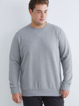 Bisiklet Yaka Erkek Sweatshirt