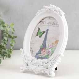 Фоторамка для фото 13×18 см «Нежность роз», пластик, белая, 16.5×24 см