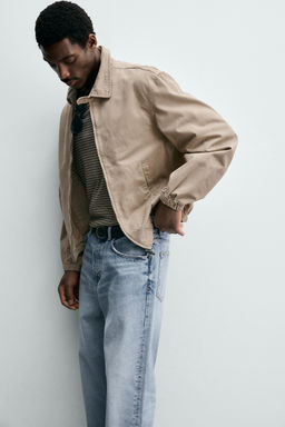 CAZADORA REGULAR FIT ALGOD?N LAVADO / Arena - Zara фото 6