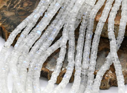 Бусины из натурального лунного камня (адуляр) диски 4*2мм, 32см, 140 бусин Радуга камня