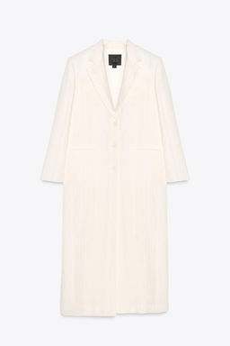 ZW COLLECTION LINEN FROCK COAT - Zara фото 8