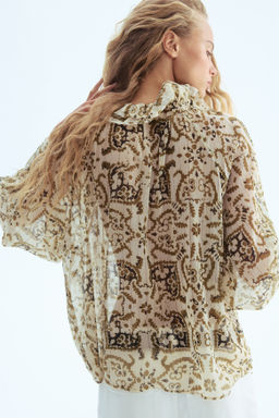 Blusa con cuello de volantes - H&m фото 4