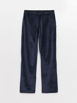 Beli Lastikli D?z Kadife Kad?n Pijama Alt