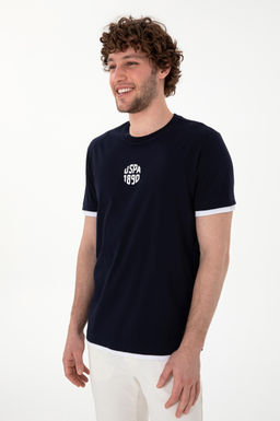 Erkek Regular Fit Bisiklet Yaka Lacivert Ti__rt Sepette S_rpriz _ndirim - U.s. polo assn фото 3