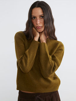 Bisiklet Yaka Kad?n Triko Kazak