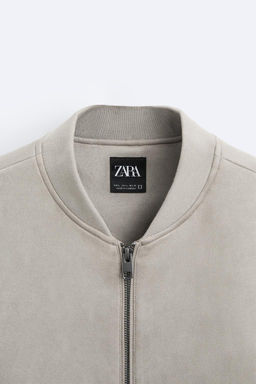 FAUX SUEDE BOMBER JACKET - Zara фото 9