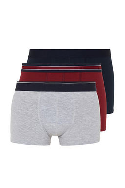 Bordo-Gri-Lacivert D_z _izgili Lastikli 3l_ Paket Boxer TMNSS23BX00016 - Trendyolmilla фото 2