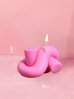 Свеча "Узелок" 8х5х5 см, соевый воск МИКС