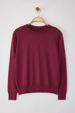 Wardrobe Essentials Bordo Merserize Gorunumlu Ince Basic Triko Kazak | TWOAW26KZ00081