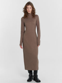 Платье женское коричневое кофейный меланж 5364-D 152668 - Mark formelle фото 2
