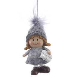 Фигурка декоративная подвесная "Дети", L4 W3 H7,5 см, 2в.