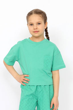 CRB wear/ CSJG 63798-37-399 Футболка для девочки,зеленый/Ex.Cherubino