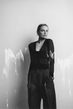 CHAQUETA PUNTO SEMITRANSPARENTE / Negro - Zara фото 4