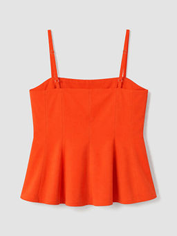 Kare Yaka ?p Ask?l? Peplum Bluz