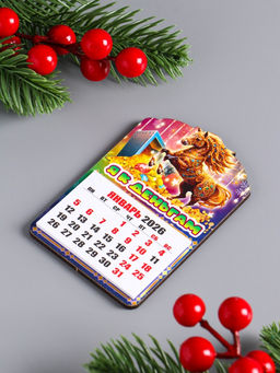 Цена за 2 шт. Магнит на холодильник и календарь отрывной 2026 «Новогодний конь. Я к деньгам», 9.5×6.5 см