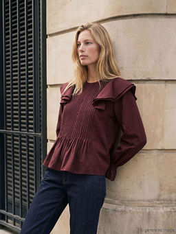 Bisiklet Yaka F?rf?rl? Bluz