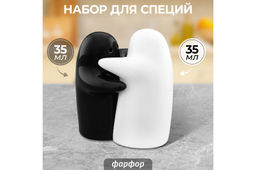 Набор д/специй 2 пр. 7,5*5*8 см Черно-белые - Elan gallery фото 13