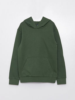 Kap??onlu Basic Uzun Kollu Erkek ?ocuk Sweatshirt