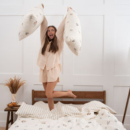 КПБ Чистый хлопок евро макси, наволочки 50х70, поплин, 100% хлопок, Гербариум Пододеяльник 200х220 с прорезью, простыня классическая 235х260 подшита с 4-х сторон, наволочки 50х70 с клапаном - 2 шт. - Традиция фото 16