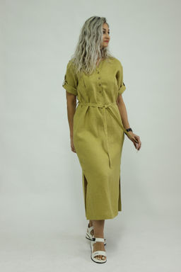 Платье умягченный 100% лен