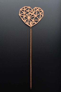 Топпер 5 шт "Сердце" №50, персиковый, фанера (80*66*4 мм)