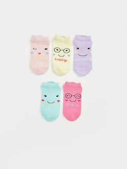 Desenli K?z ?ocuk Patik ?orap 5li