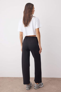 Siyah Wideleg/Genis Paca Orme Pantolon TWOAW26PL00039