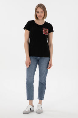 Kad_n Siyah Ti__rt Sepette S_rpriz _ndirim - U.s. polo assn фото 4