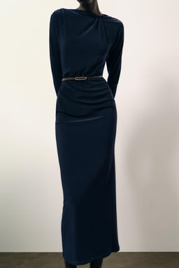 BELTED GATHERED DRESS - Zara фото 2
