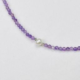 Колье из Аметиста и Жемчуга 42 см +