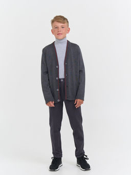 Кардиган вязаный Серый 7+ - Bungly фото 5