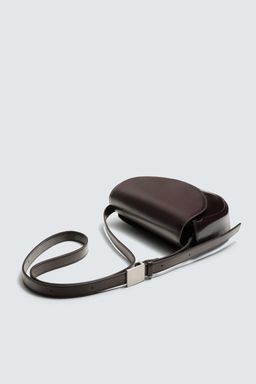 LEATHER CROSSBODY BAG - Zara фото 4