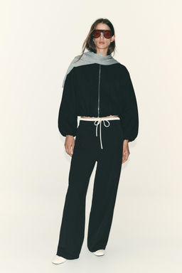 WIDE-LEG TROUSERS WITH DOUBLE WAISTBAND
