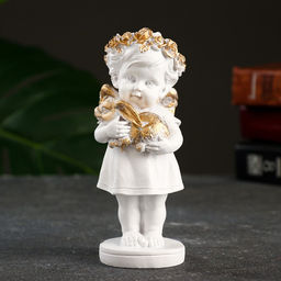 Фигурка гипс Ангелочек с кроликом, 7?7?17 см