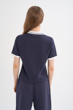 Поло Синий ANTA ICONIC SS Polo  фото 5