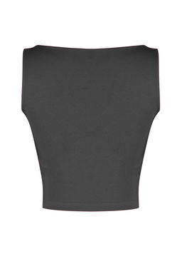 Antrasit Duz Slim Kare Yaka Super Crop Orme Atlet TWOSS24AL00031